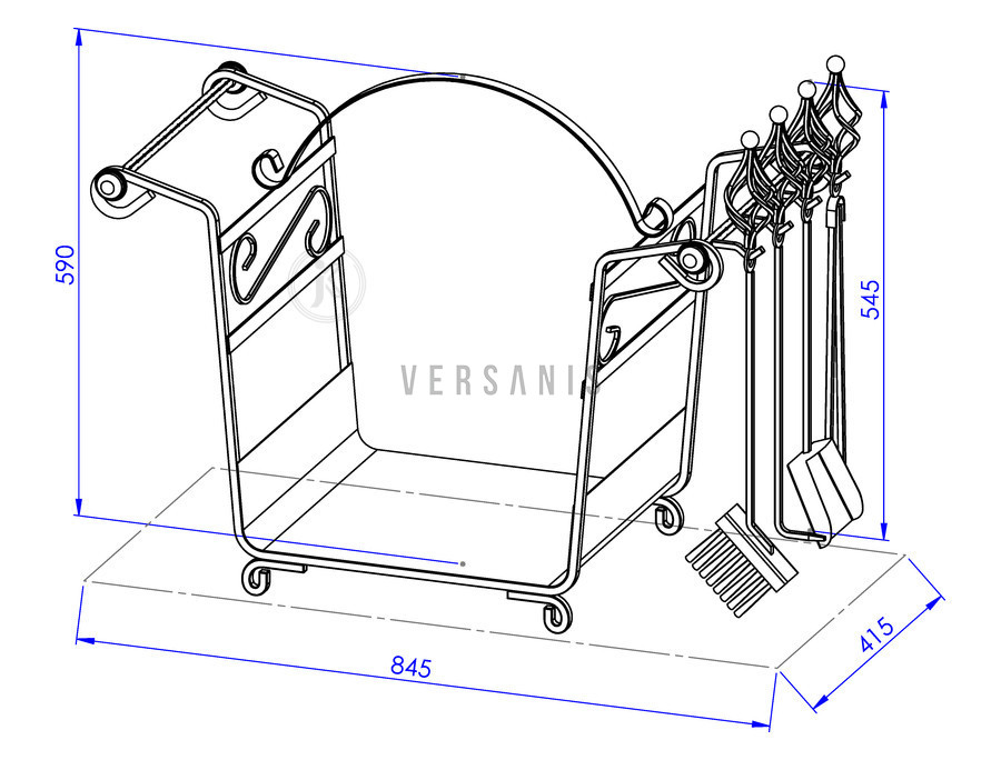 Fireplace Accessories 183 Baskets For Wood Versanis