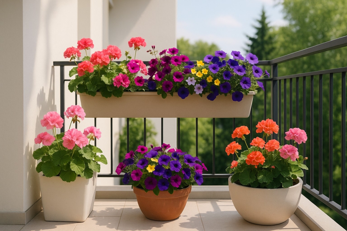 What flowers are suitable for a balcony?
