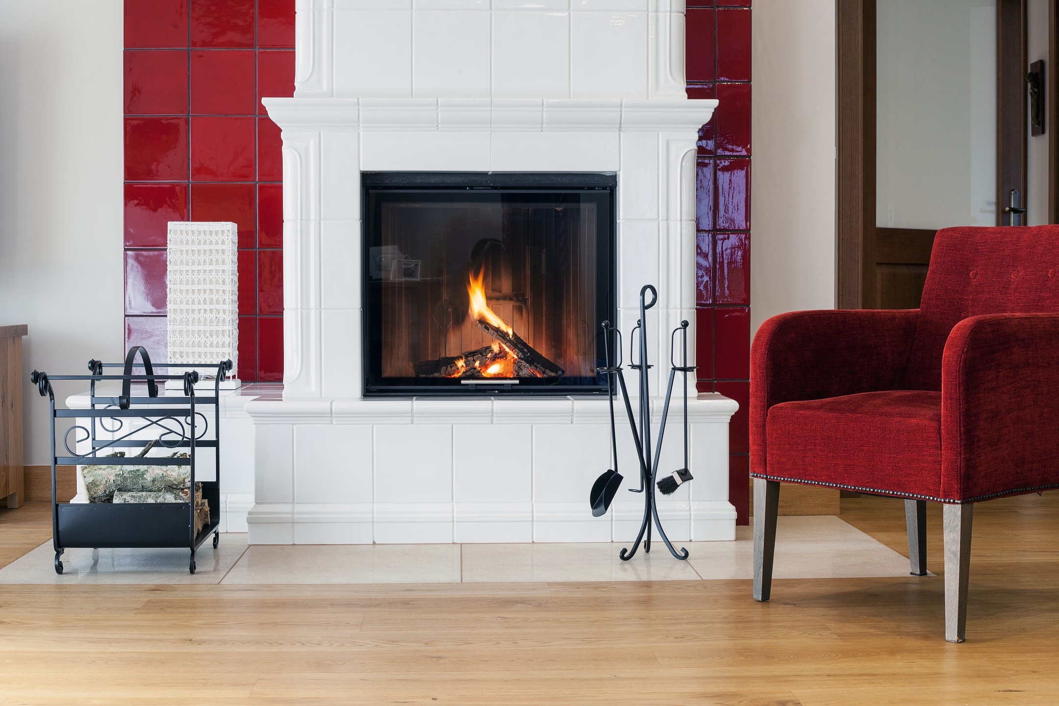 Stand - large wood basket for the fireplace
