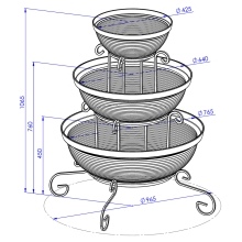 3-bowl column plant Model:162
