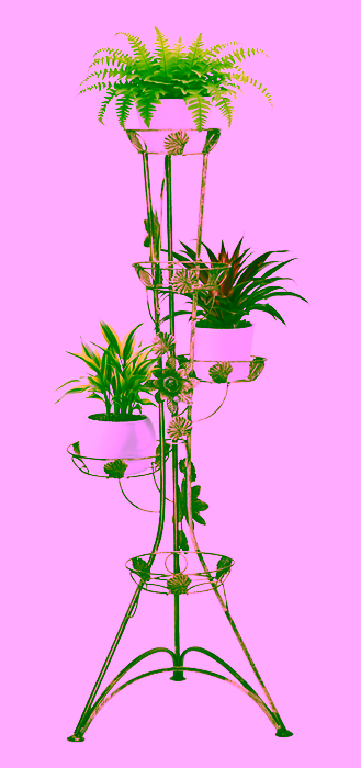 Steel flower bed with rose motif 5