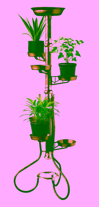 Standing twist flowerbed. Flower stand