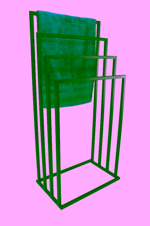 Towel rack. 4 arm bathroom hanger