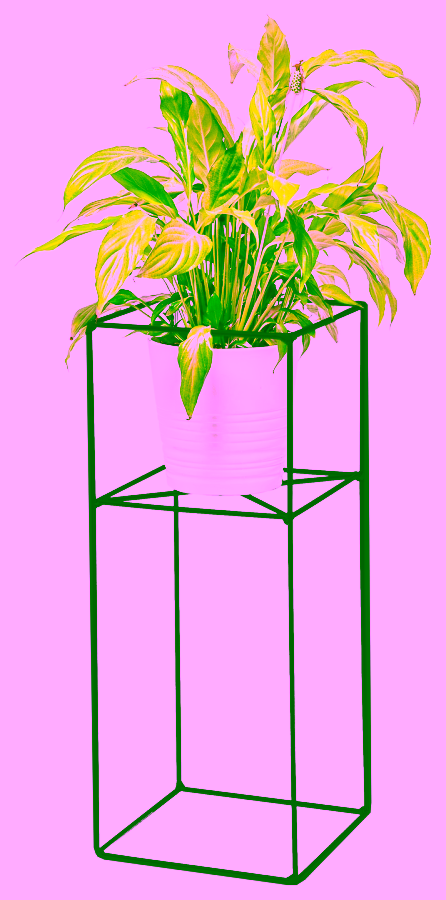 Stand for one plant. Wire standing flowerbed