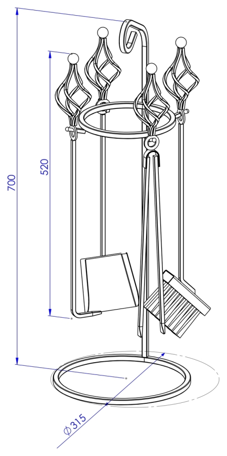 Accessories for fireplace Model:185