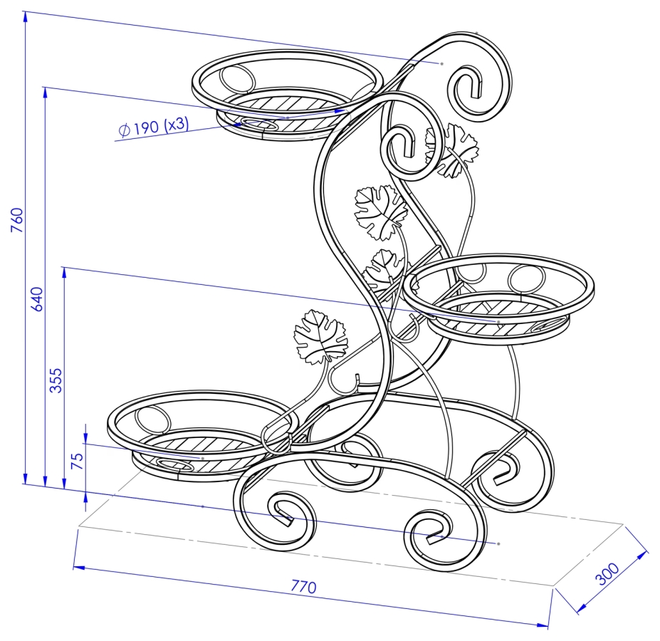 Decorative flowerbed for Model:172