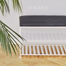 Upholstered shoe bench