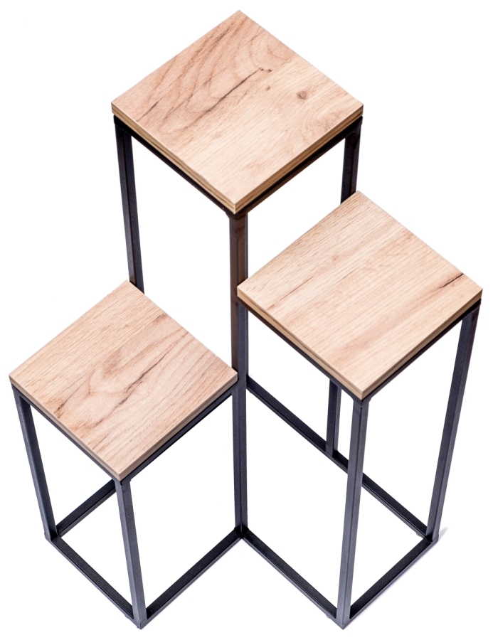Multi-functional stand, flowerbed 3-cornered Oak Craft