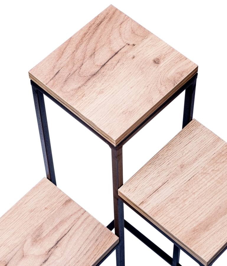 Multi-functional stand, flowerbed 3-cornered Oak Craft