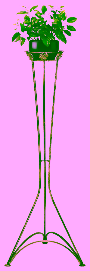 Free-standing florist. High podium for flowers