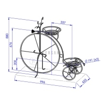 Metal bicycle flowerbed Model:132