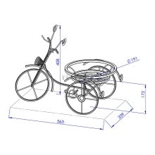 Metal bicycle flowerbed Model:134