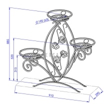 Metal flowerbed for Model:150