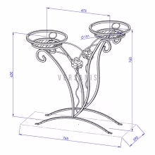 Metal flowerbed for Model:38