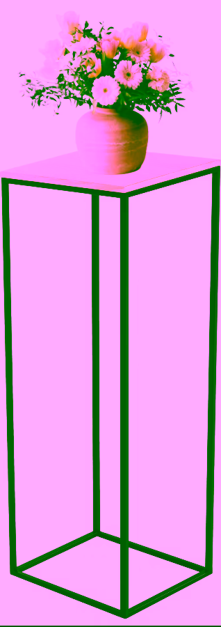 Plant stand, standing metal flowerbed