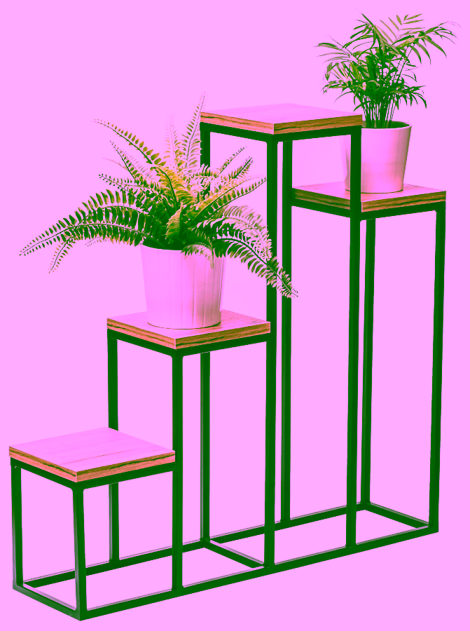 Standing flower stand Metal flower stand with shelves 4 levels.