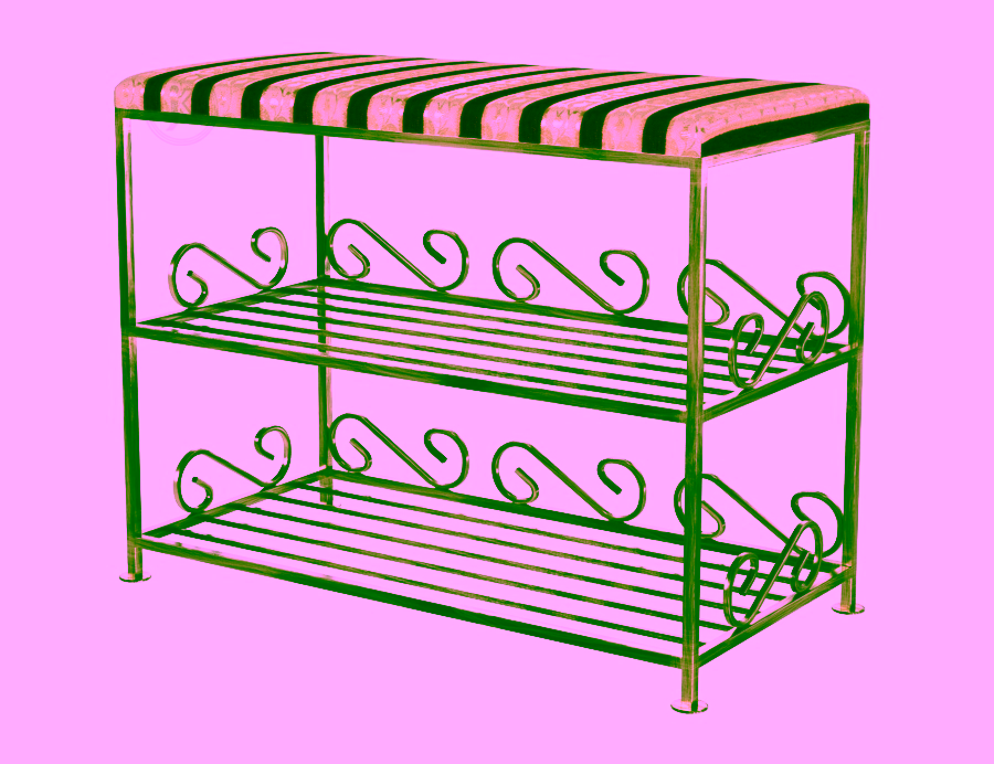 Shoe rack with seat