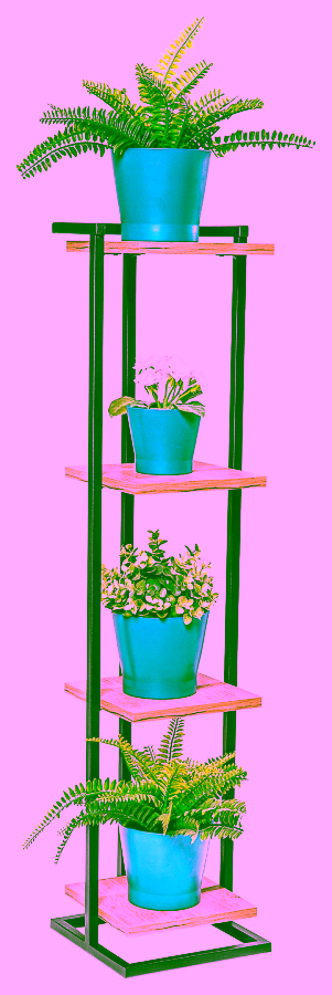 Vertical flower stand. Metal flower stand for 4 plants