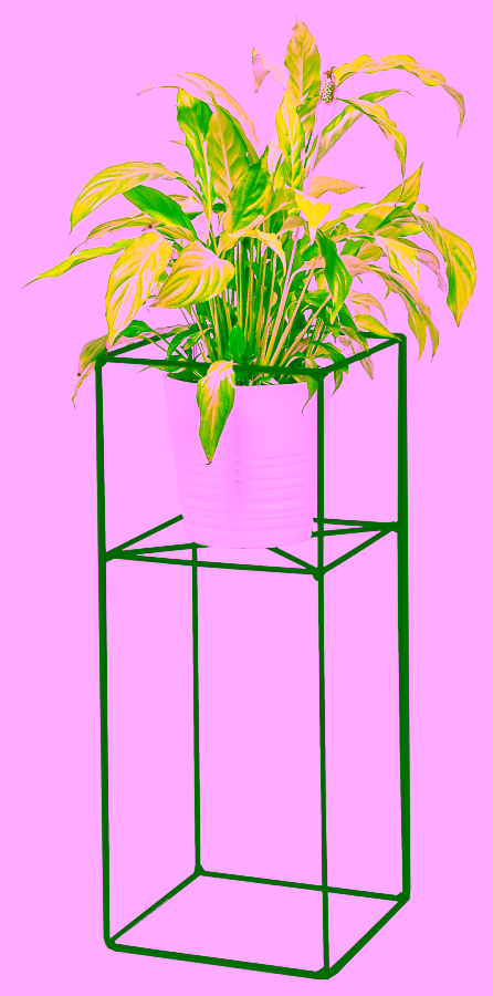 Stand for one plant. Wire standing flowerbed