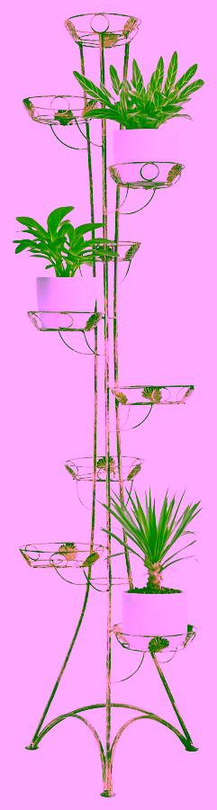 Standing tall flowerbed for 9 plants