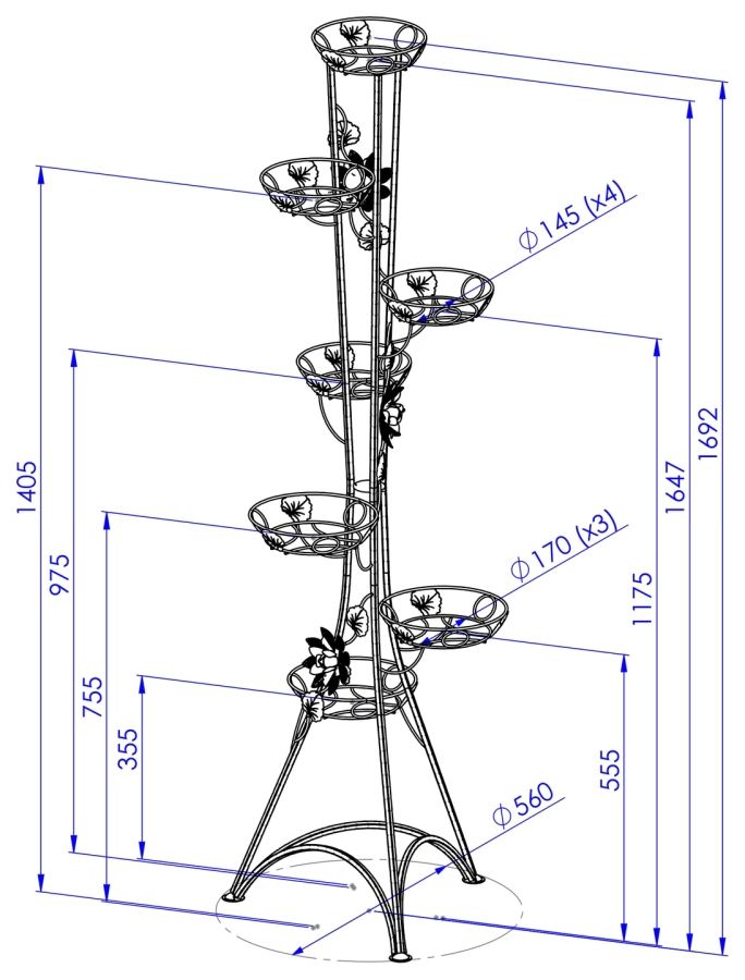 Tall free-standing flowerbed Model:131A