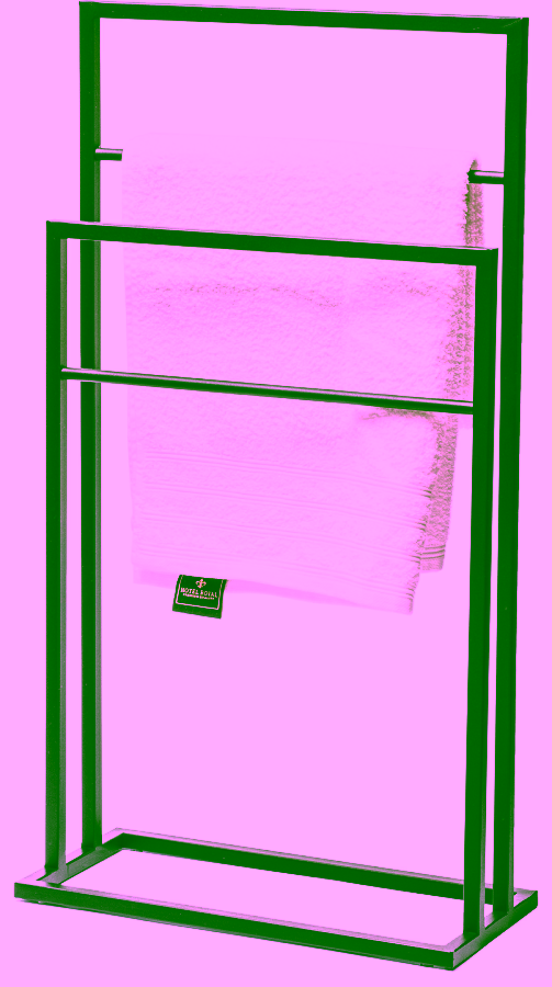 Sturdy, metal towel rack - 2 arms