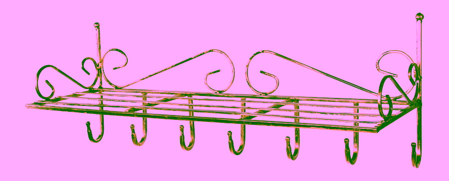 Wall hanger with shelf