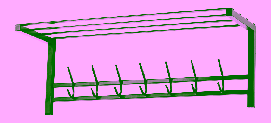 Wall hanger with shelf - 90 cm.