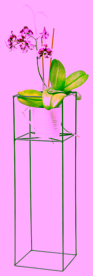 Metal. openwork standing flower bed