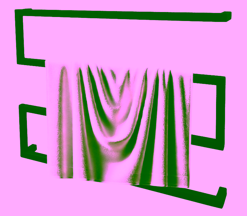 Metal wall-mounted bathroom rack. Towel holder.